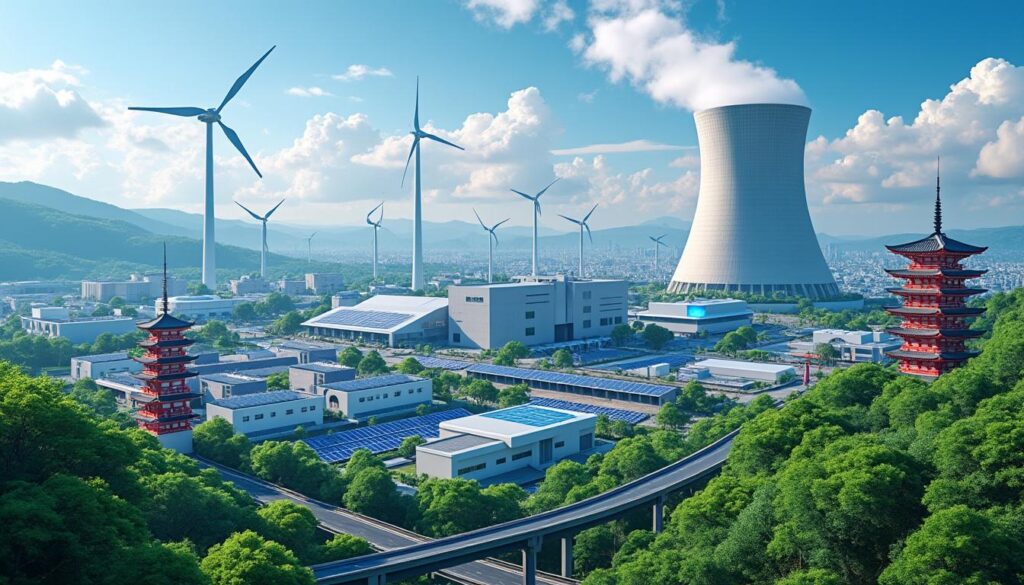 japão revela incentivos para empresas que utilizarem energia totalmente renovável ou nuclear, promovendo sustentabilidade e inovação no setor industrial.