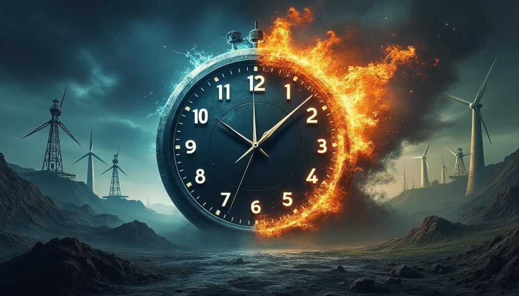 o relógio do apocalipse sinaliza o fim da guerra de trump contra as energias renováveis, destacando mudanças importantes no cenário energético global.