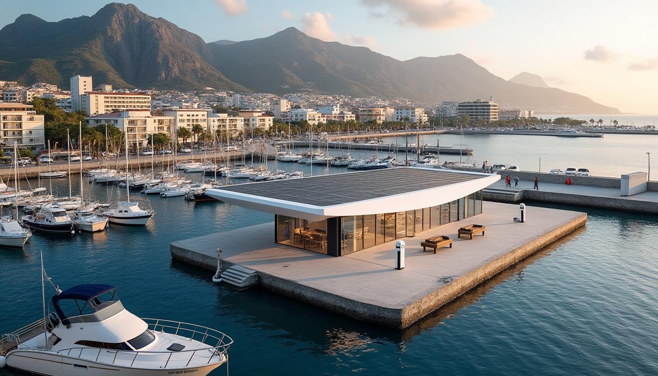 o porto do funchal inaugura uma estação de carregamento para veículos elétricos alimentada por energia solar, promovendo a sustentabilidade e a mobilidade verde na região.